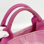 Prada Handbag Canapa Canvas Pink Gold 2-Way — view 8