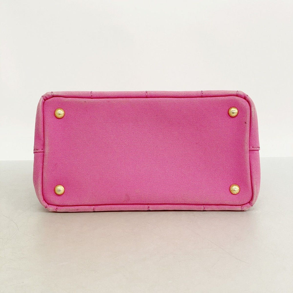 Prada Handbag Canapa Canvas Pink Gold 2-Way — view 3