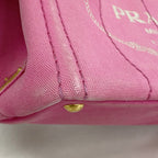 Prada Handbag Canapa Canvas Pink Gold 2-Way — view 6