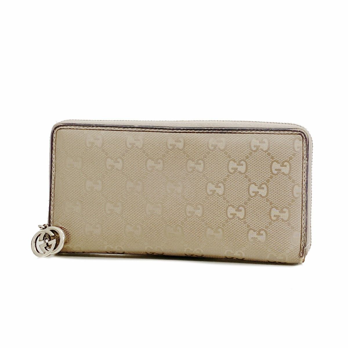 Gucci Wallet GG Supreme Gray Ju Silver