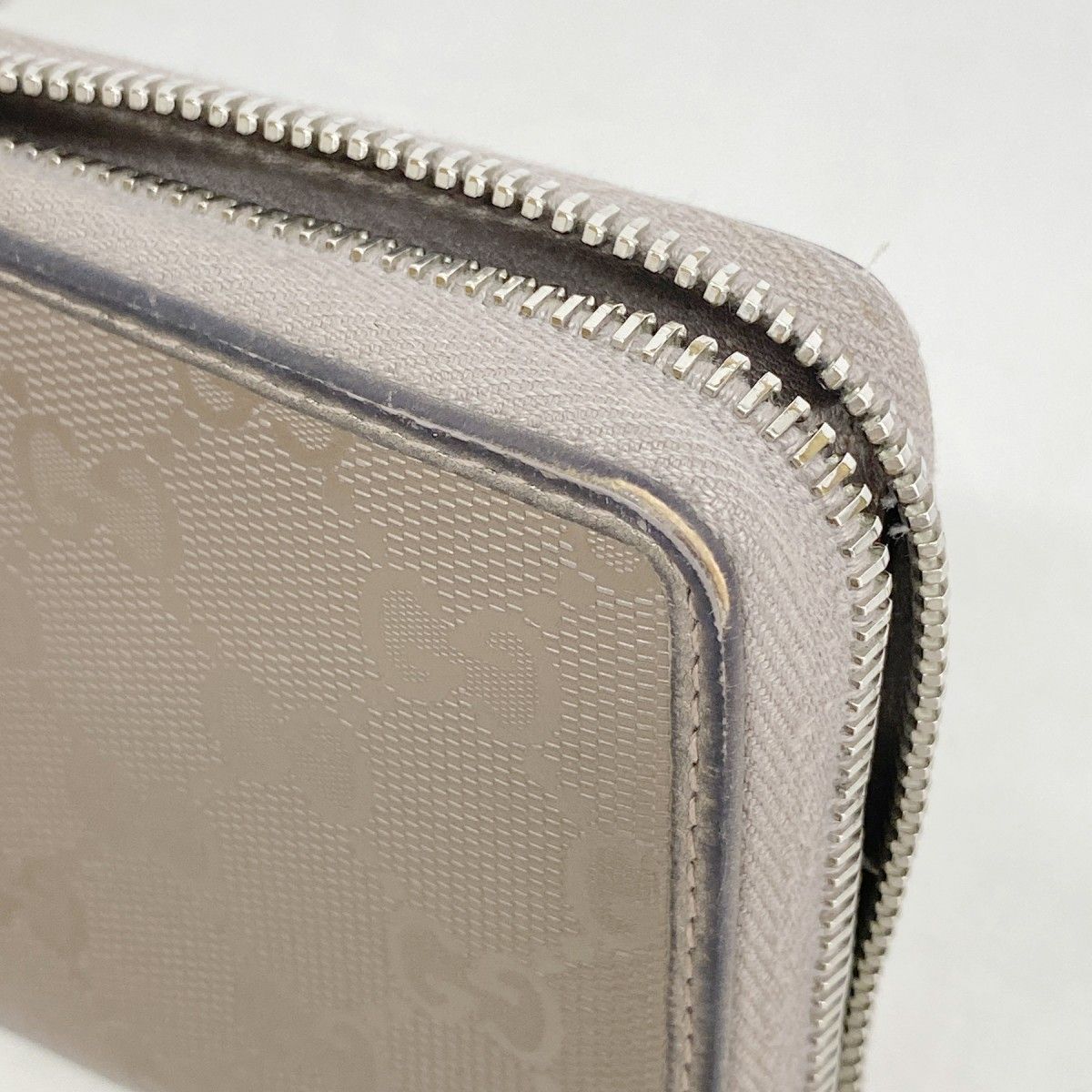 Gucci Wallet GG Supreme Gray Ju Silver — view 6