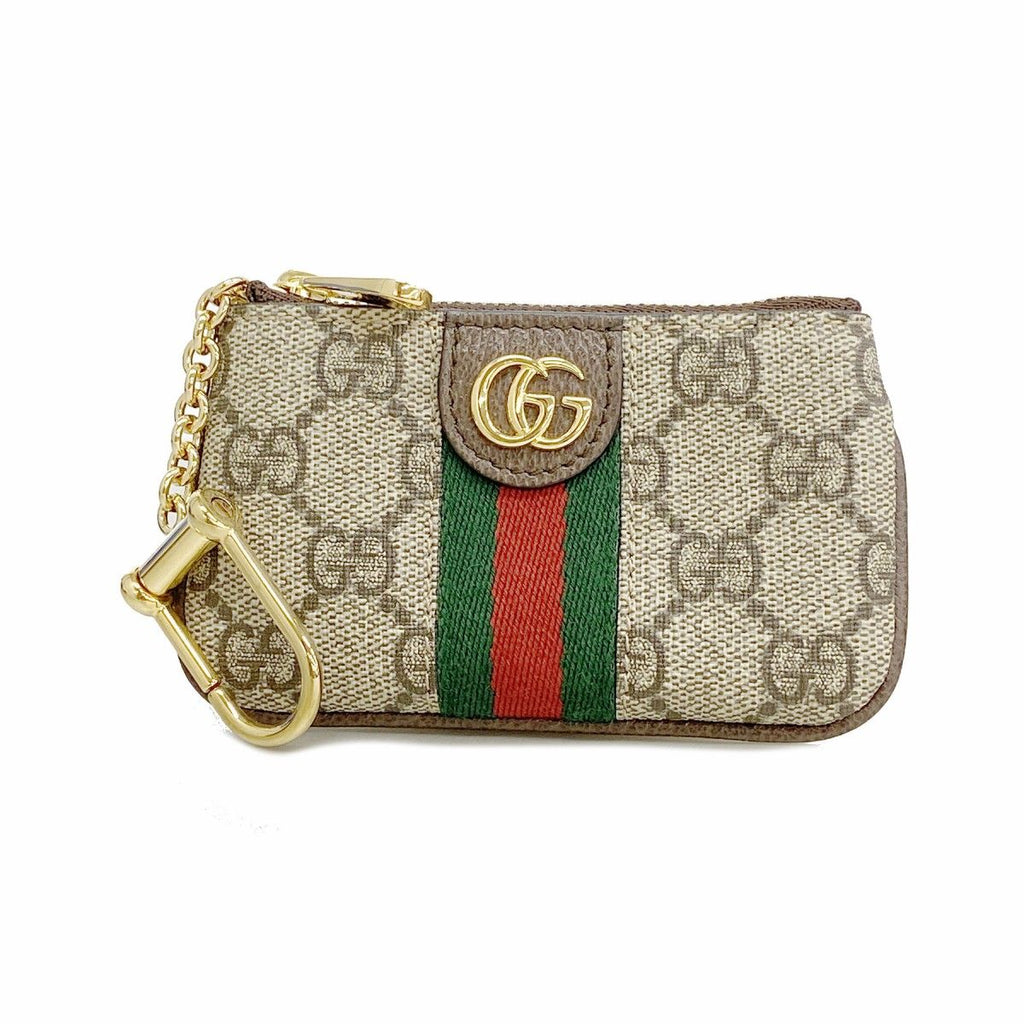 Gucci Coin Case Ophidia Brown Gold