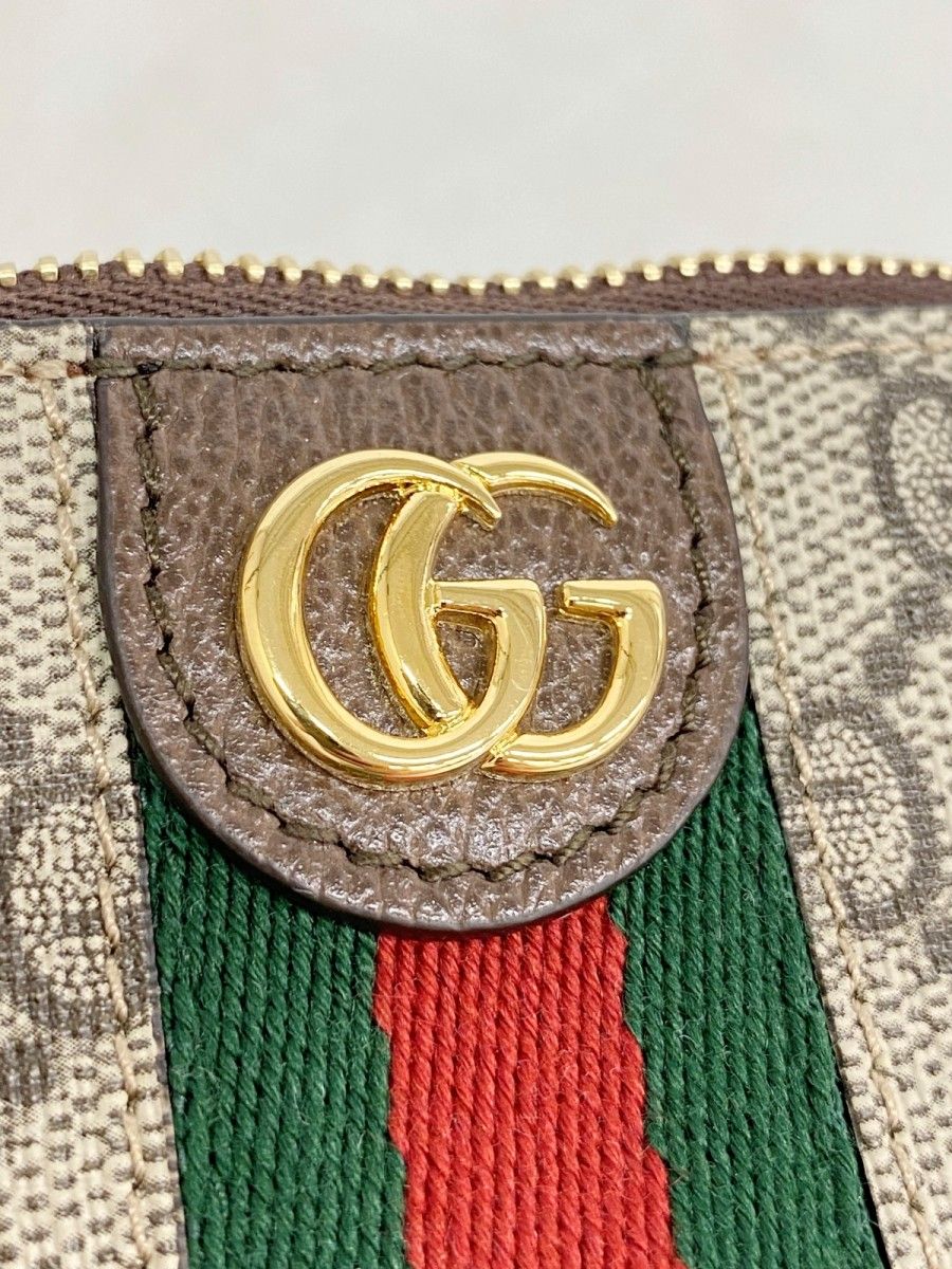 Gucci Coin Case Ophidia Brown Gold — view 6