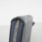 Louis Vuitton Wallet Monogram Empreinte Zippy Metallic Blue — view 5