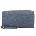 Louis Vuitton Wallet Monogram Empreinte Zippy Metallic Blue
