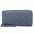 Louis Vuitton Wallet Monogram Empreinte Zippy Metallic Blue