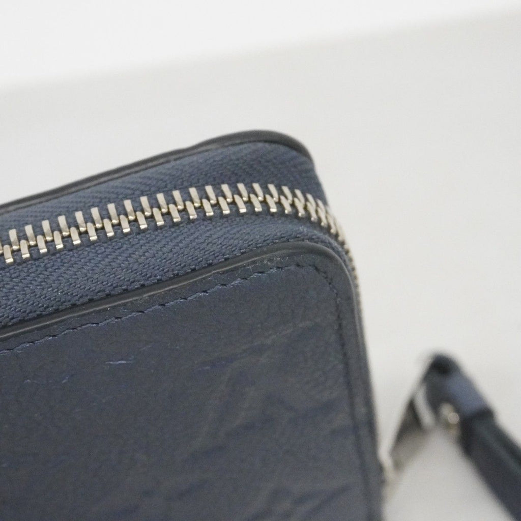 Louis Vuitton Wallet Monogram Empreinte Zippy Metallic Blue — view 6