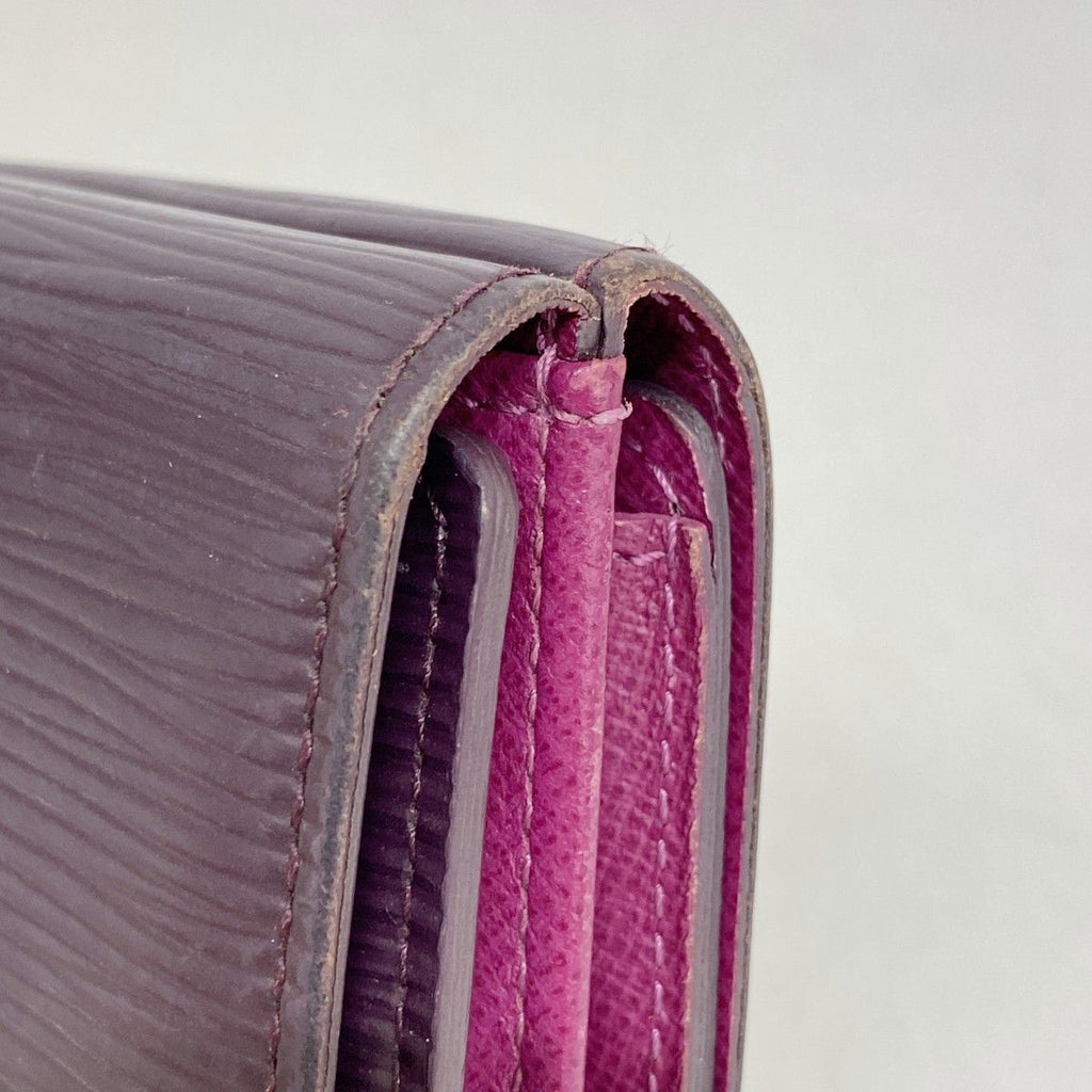 Louis Vuitton Trifold Wallet Epi Portefeuille Elise Cassis — view 6
