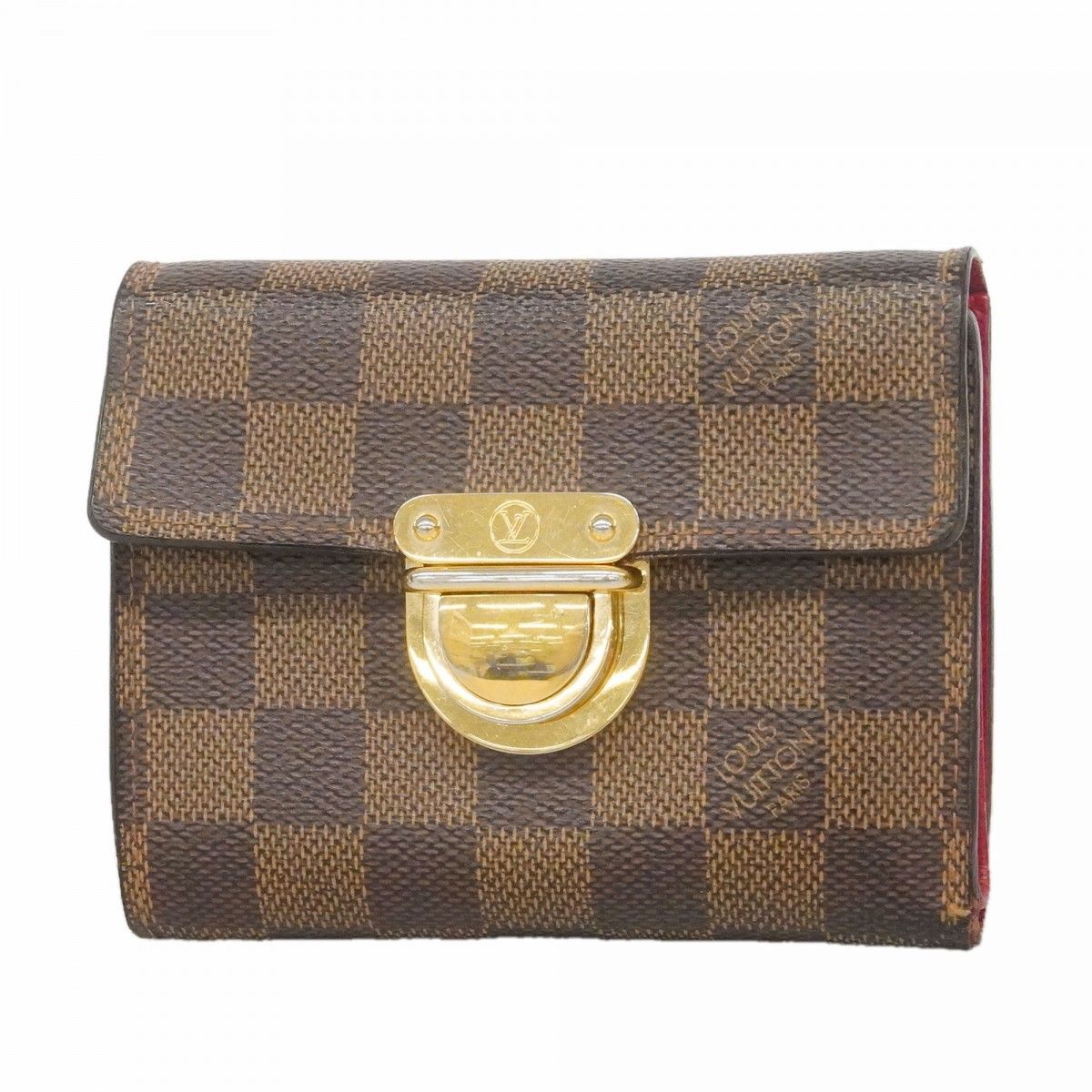 Louis Vuitton Trifold Wallet Damier Portefeuille Koala Ebene