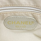 Chanel Tote Leather White Gold — view 5
