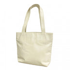 Chanel Tote Leather White Gold