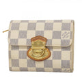 Louis Vuitton Trifold Wallet Damier Azur Portefeuille Joy White
