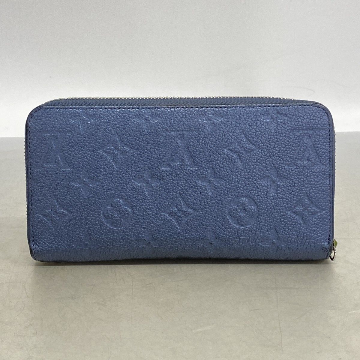 Louis Vuitton Wallet Monogram Empreinte Zippy Metallic Blue — view 7