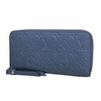 Louis Vuitton Wallet Monogram Empreinte Zippy Metallic Blue