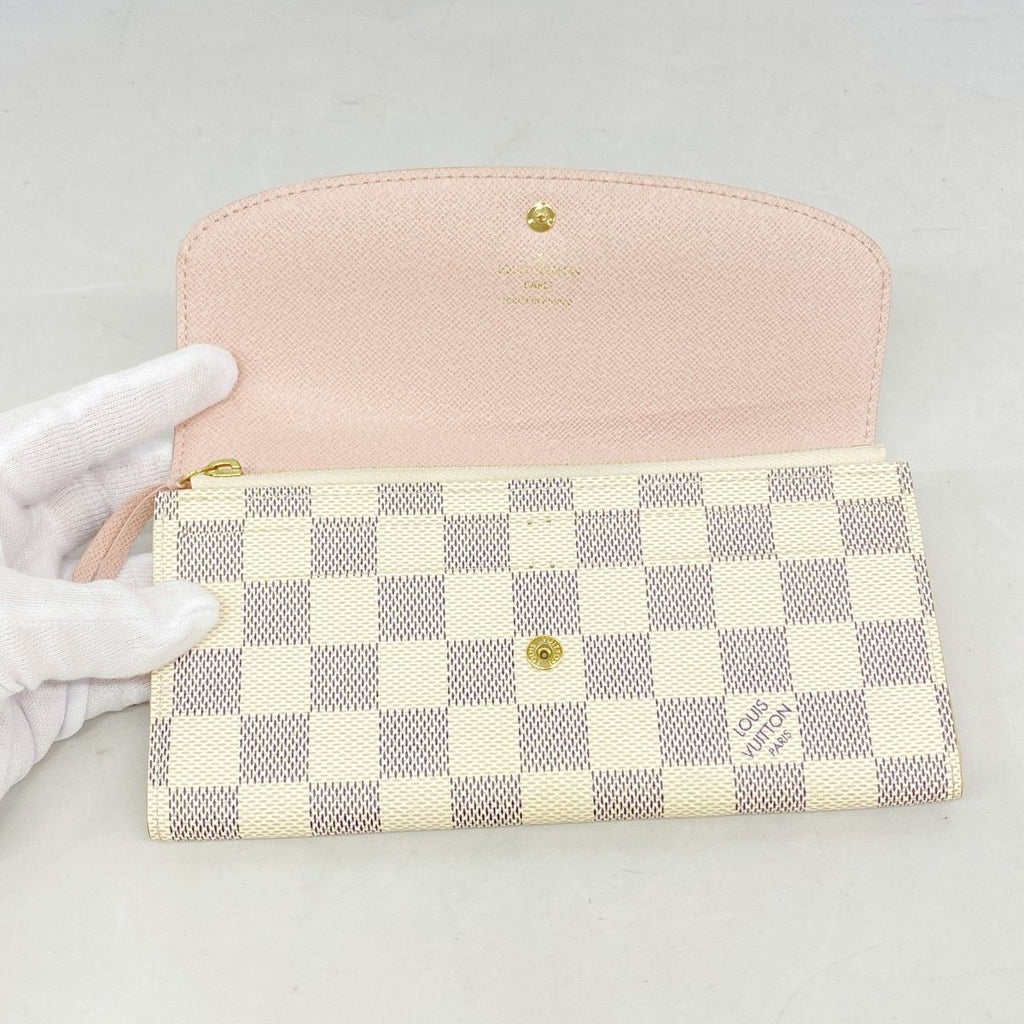 Louis Vuitton Wallet Damier Azur Portefeuille Emily Rose Velours — view 9