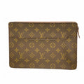 Louis Vuitton Clutch Monogram Pochette Homme Brown