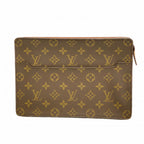 Louis Vuitton Clutch Monogram Pochette Homme Brown