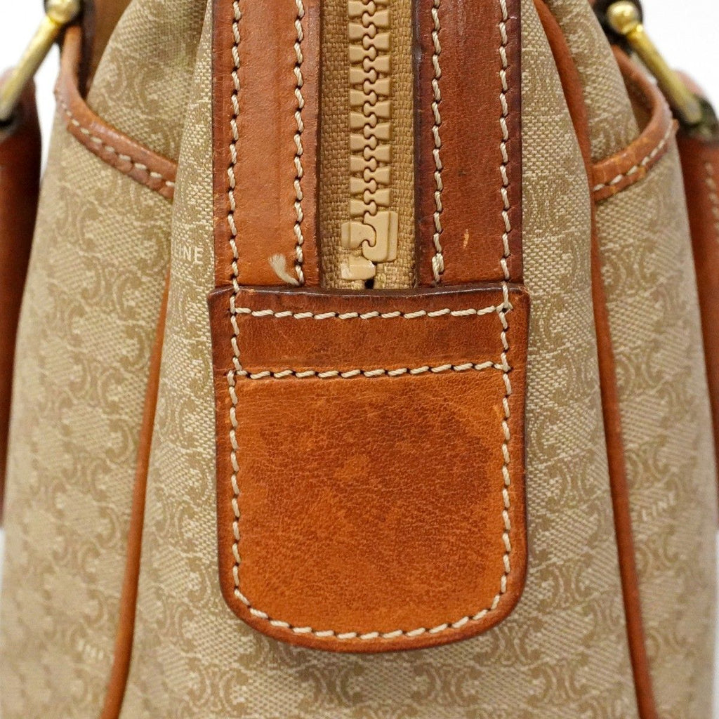 Celine Handbag Macadam Brown Gold — view 9