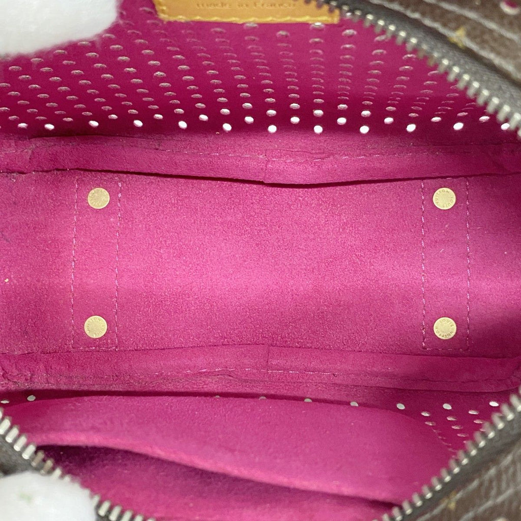 Louis Vuitton Shoulder Bag Monogram Perfo Mini Trocadero Brown Fuchsia — view 4