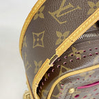 Louis Vuitton Shoulder Bag Monogram Perfo Mini Trocadero Brown Fuchsia — view 6