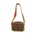 Louis Vuitton Shoulder Bag Monogram Perfo Mini Trocadero Brown Fuchsia