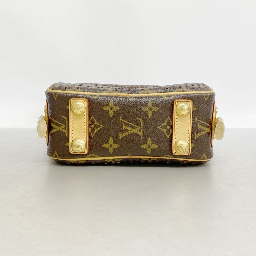 Louis Vuitton Shoulder Bag Monogram Perfo Mini Trocadero Brown Fuchsia — view 3