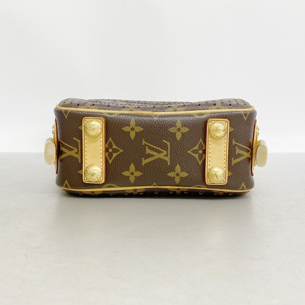 Louis Vuitton Shoulder Bag Monogram Perfo Mini Trocadero Brown Fuchsia — view 3