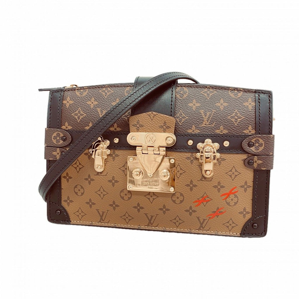 Louis Vuitton Shoulder Bag Monogram Reverse Trunk Clutch Brown