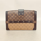 Louis Vuitton Shoulder Bag Monogram Reverse Trunk Clutch Brown — view 9