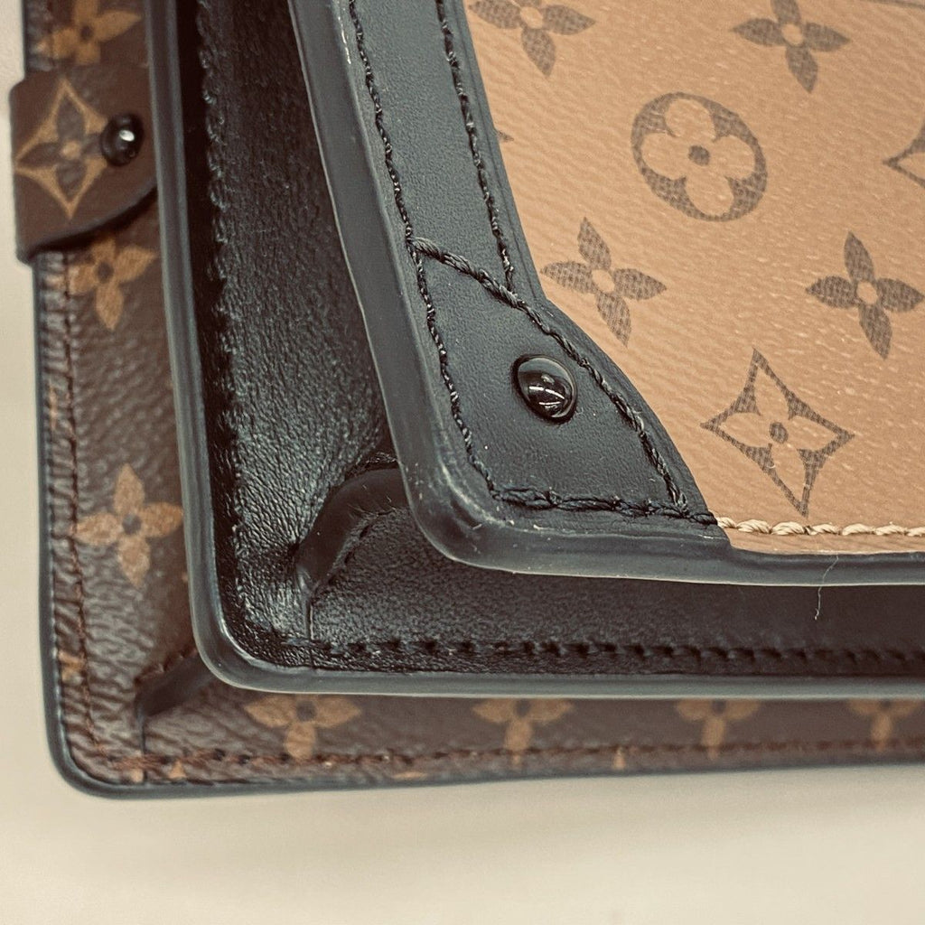 Louis Vuitton Shoulder Bag Monogram Reverse Trunk Clutch Brown — view 6