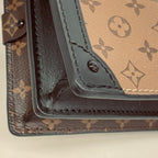 Louis Vuitton Shoulder Bag Monogram Reverse Trunk Clutch Brown — view 6