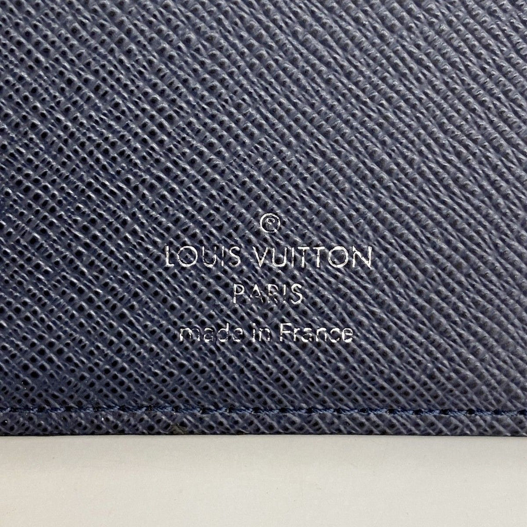Louis Vuitton Wallet Epi Damier Graphite Portefeuille Brazza NM Blue Marine — view 4