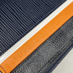 Louis Vuitton Wallet Epi Damier Graphite Portefeuille Brazza NM Blue Marine — view 7
