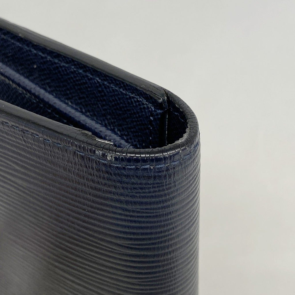 Louis Vuitton Wallet Epi Damier Graphite Portefeuille Brazza NM Blue Marine — view 5
