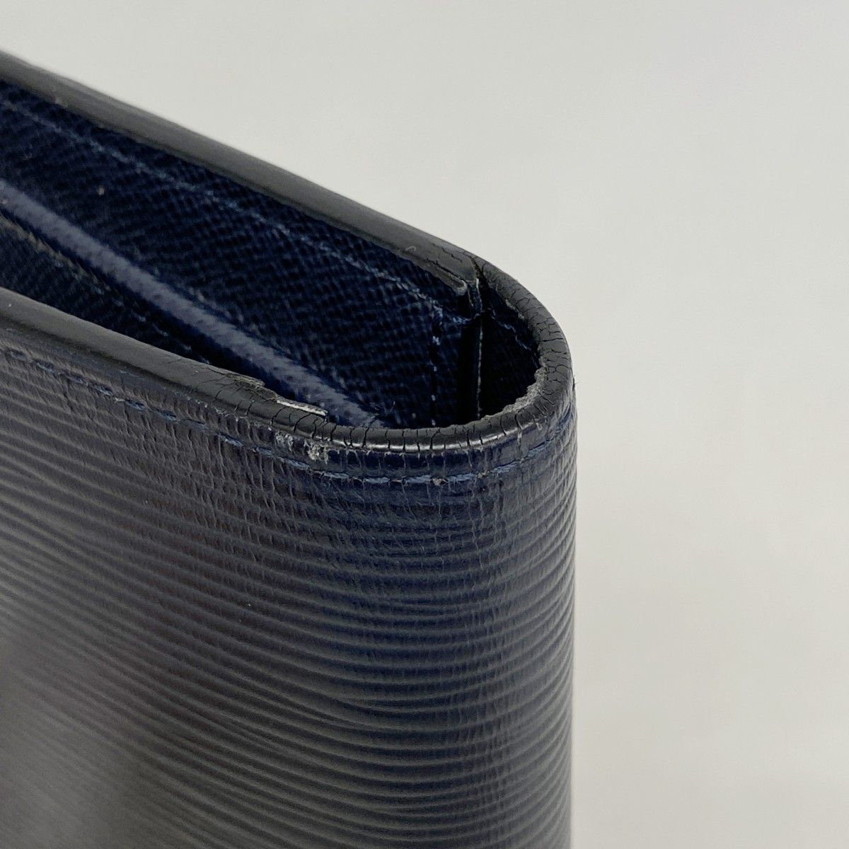 Louis Vuitton Wallet Epi Damier Graphite Portefeuille Brazza NM Blue Marine — view 5