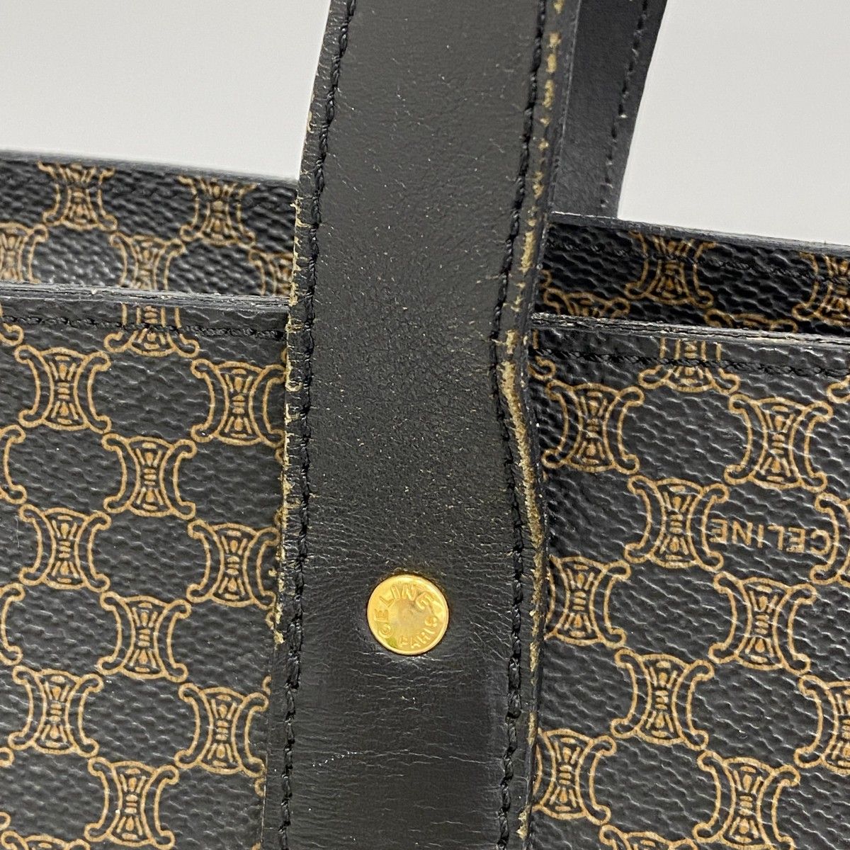 Celine Tote Macadam Black Gold — view 9