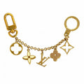 Louis Vuitton Key Holder Charm Fleur de Monogram Gold Multicolor