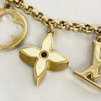 Louis Vuitton Key Holder Charm Fleur de Monogram Gold Multicolor — view 6