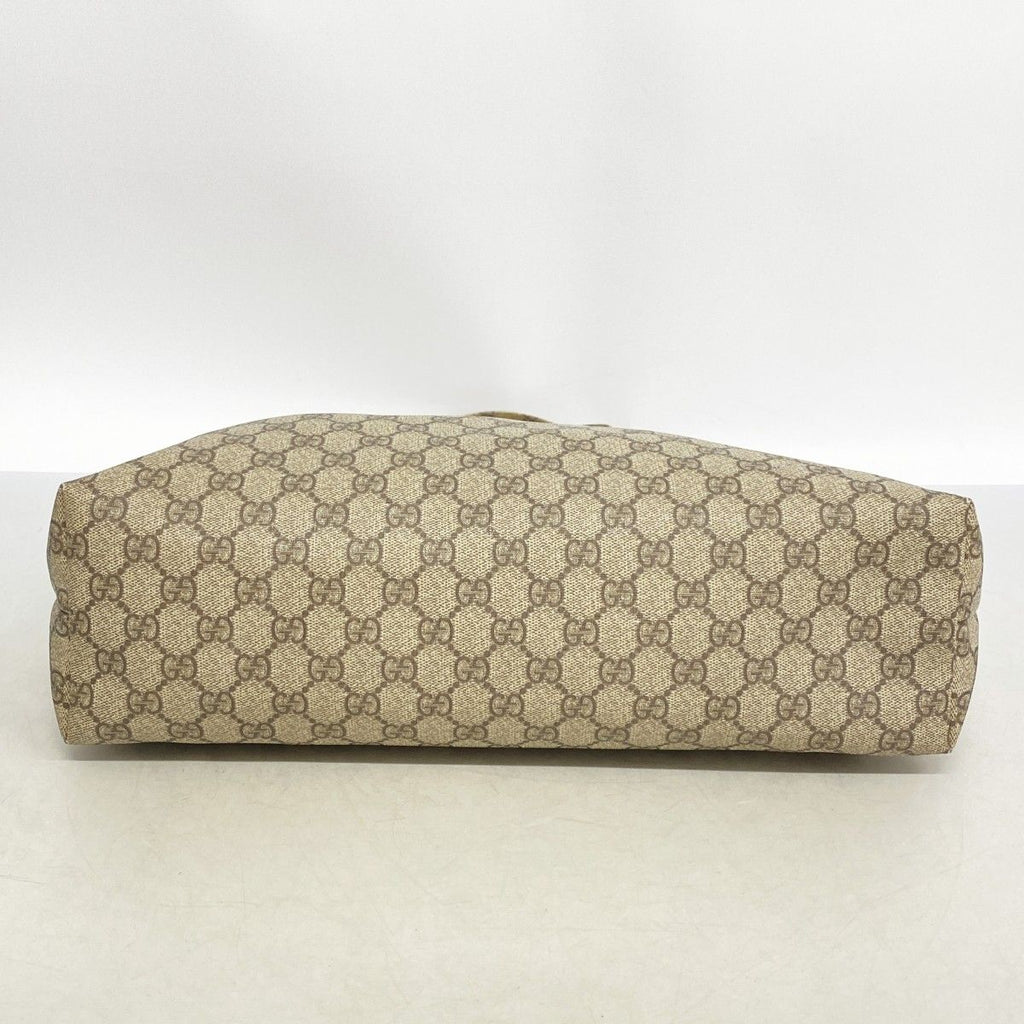Gucci Tote GG Supreme Brown Champagne Gold — view 3