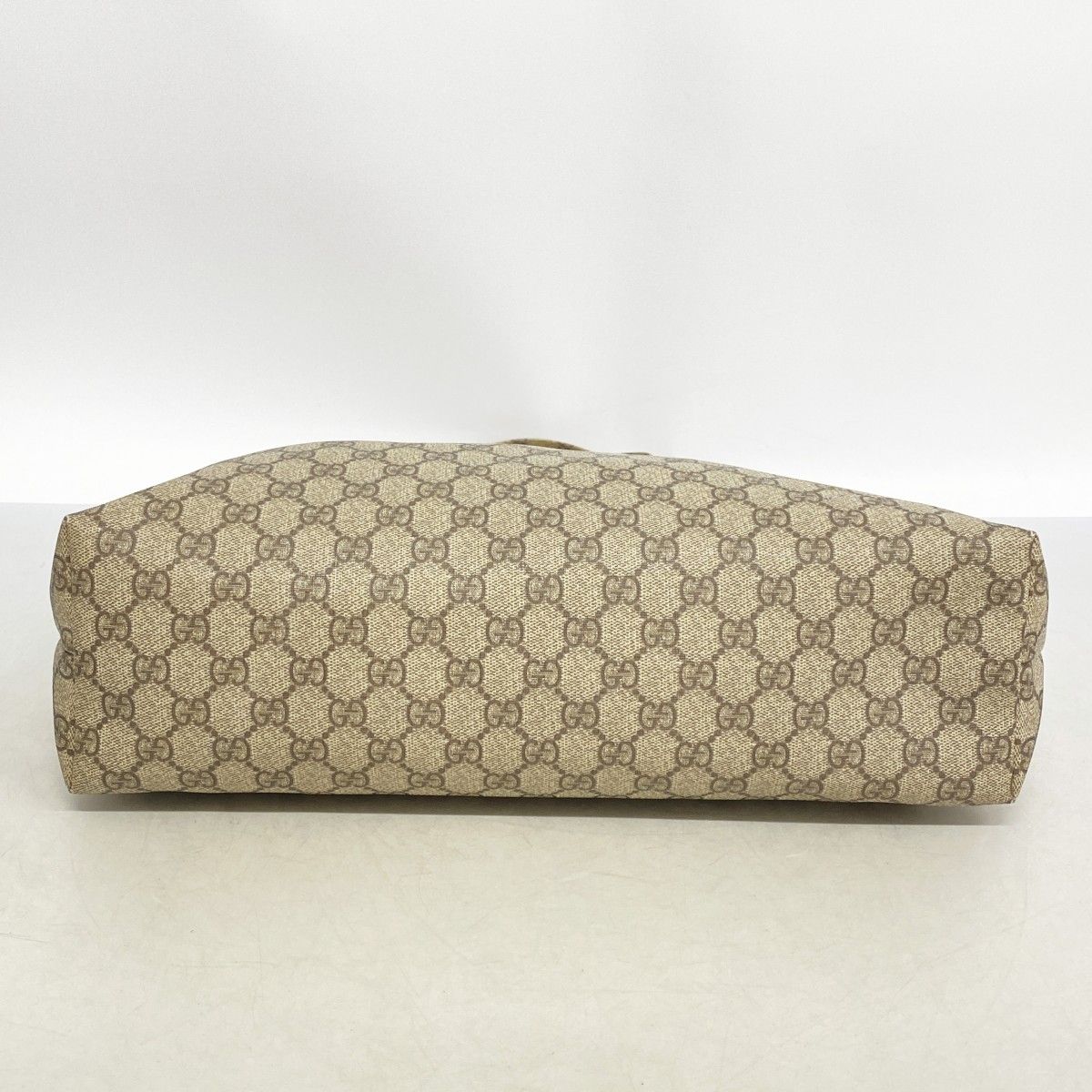 Gucci Tote GG Supreme Brown Champagne Gold — view 3