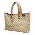 Gucci Tote GG Supreme Brown Champagne Gold