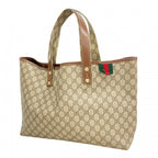 Gucci Tote GG Supreme Brown Champagne Gold