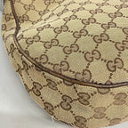 Gucci Shoulder Bag GG Canvas Sherry Line Brown Silver — view 7