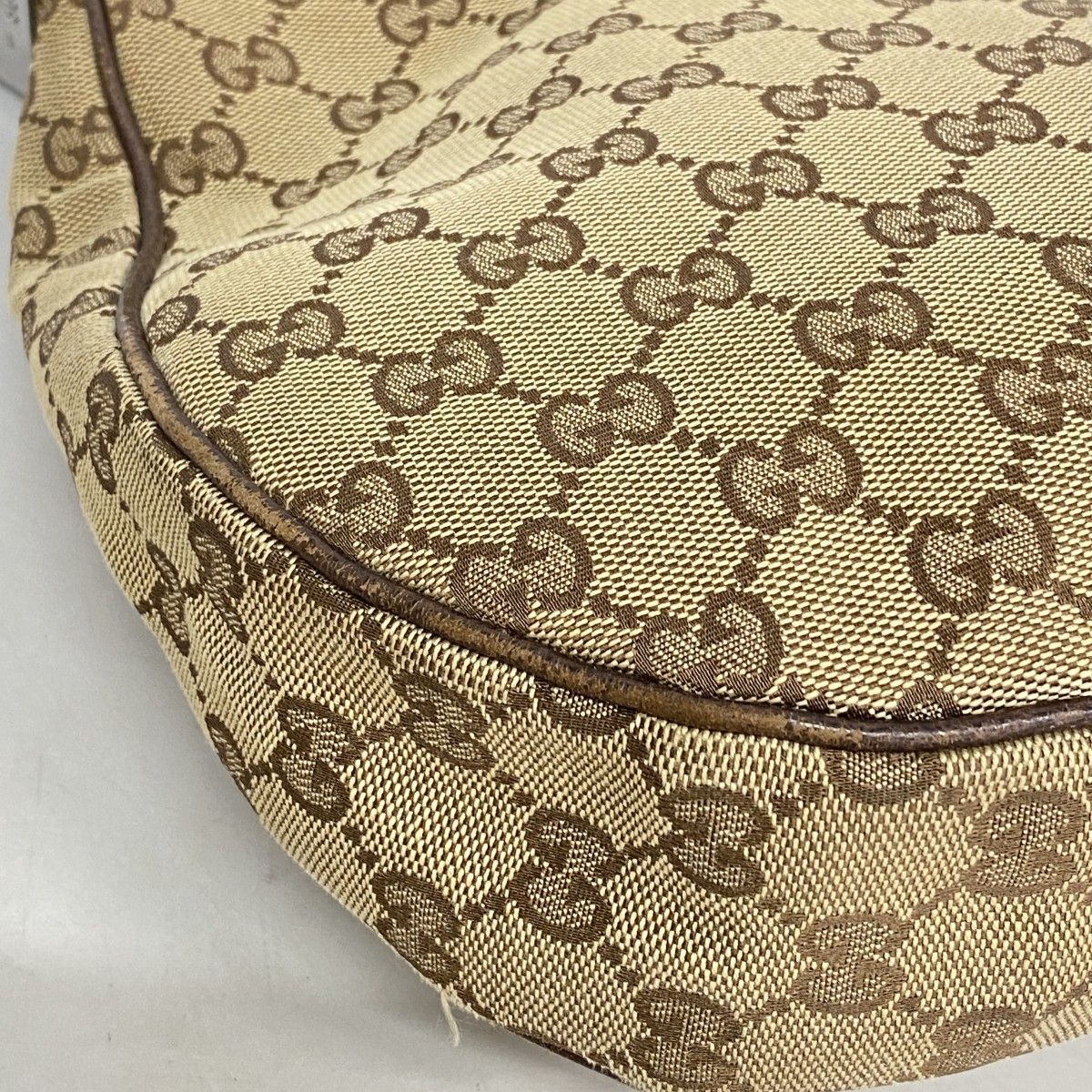 Gucci Shoulder Bag GG Canvas Sherry Line Brown Silver — view 7
