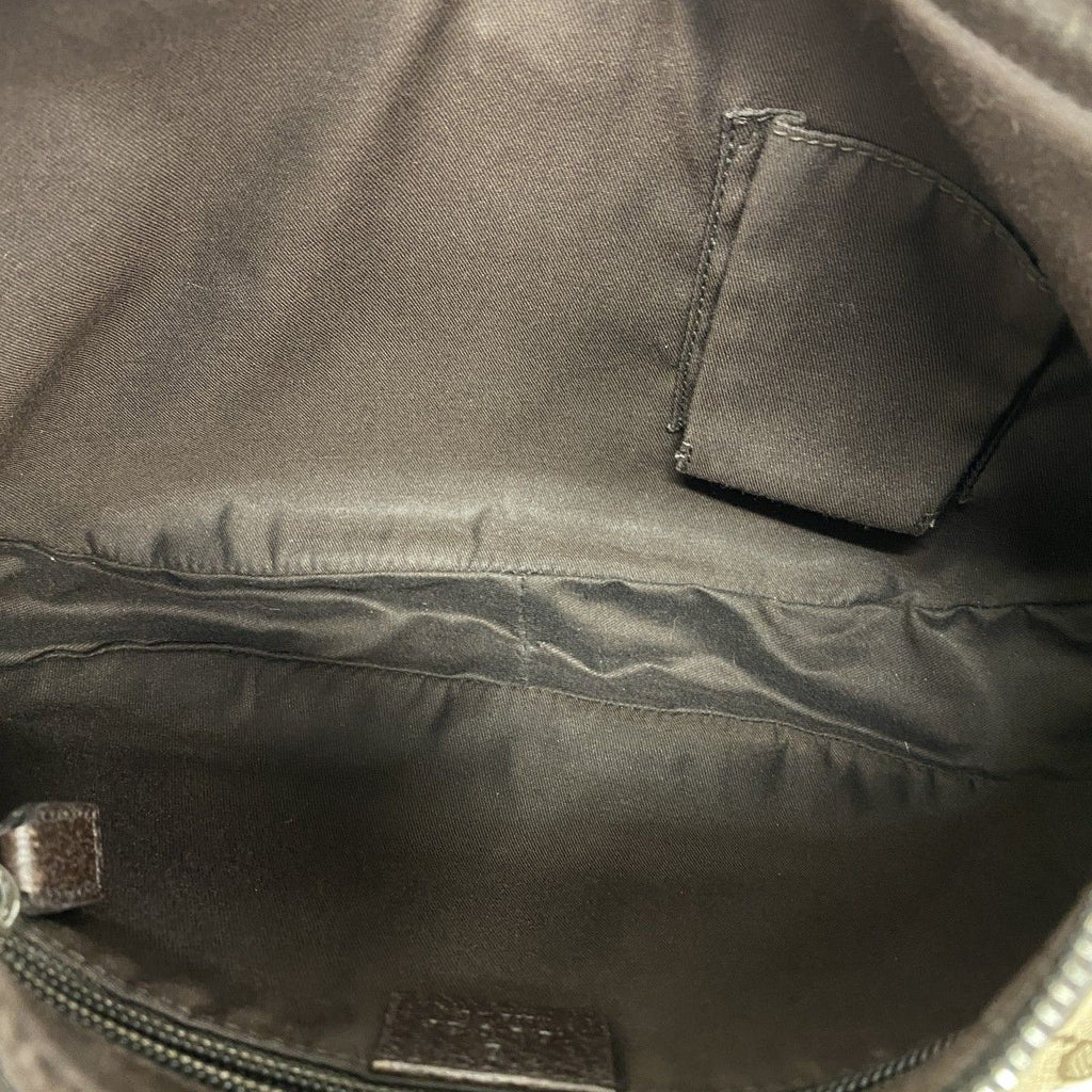 Gucci Shoulder Bag GG Canvas Sherry Line Brown Silver — view 4