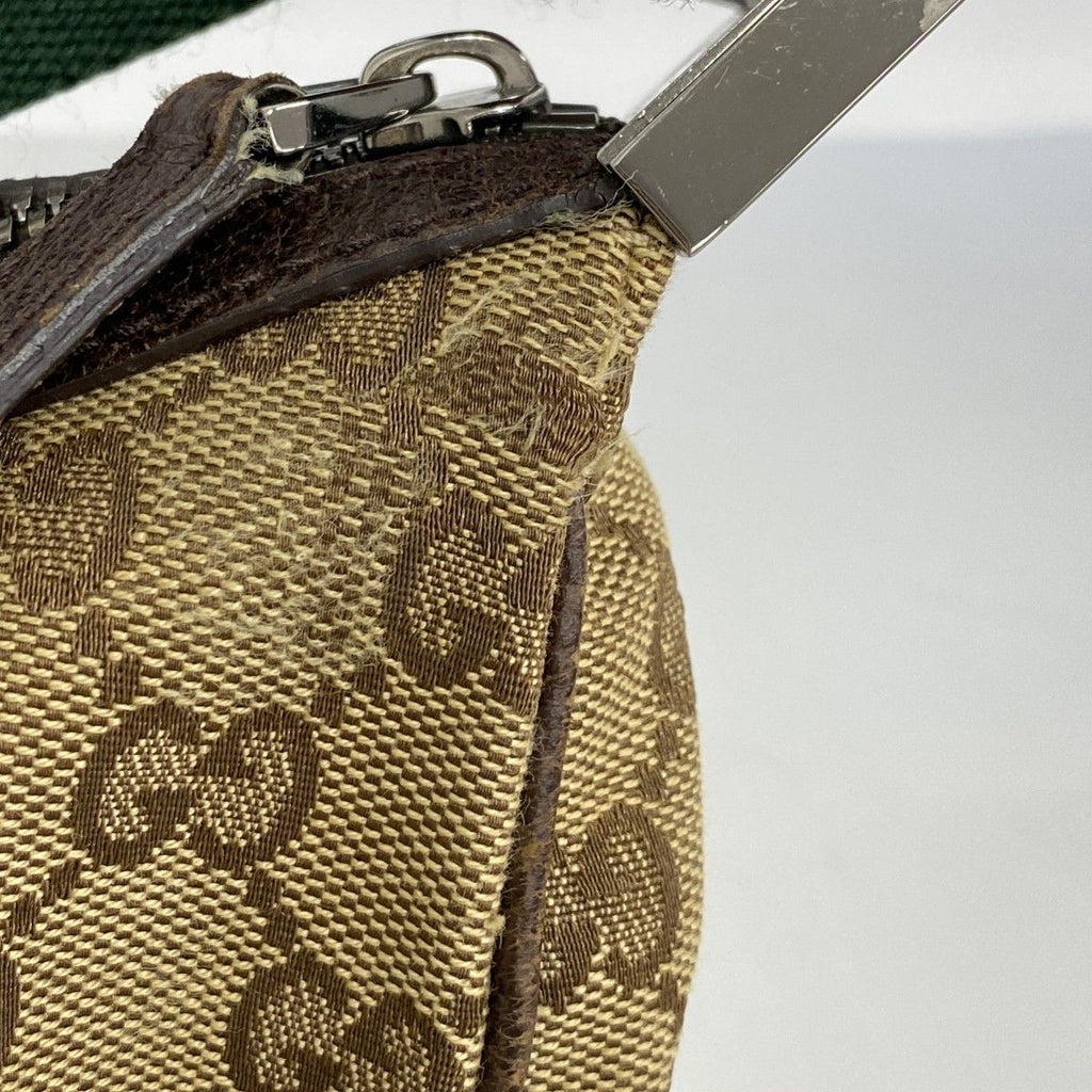 Gucci Shoulder Bag GG Canvas Sherry Line Brown Silver — view 6