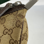 Gucci Shoulder Bag GG Canvas Sherry Line Brown Silver — view 6