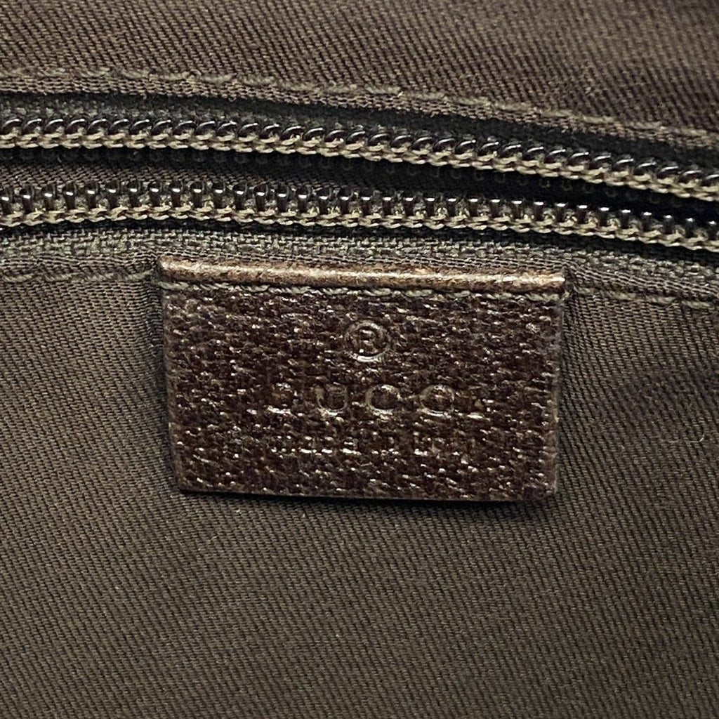 Gucci Shoulder Bag GG Canvas Sherry Line Brown Silver — view 5