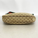 Gucci Shoulder Bag GG Canvas Sherry Line Brown Silver — view 3