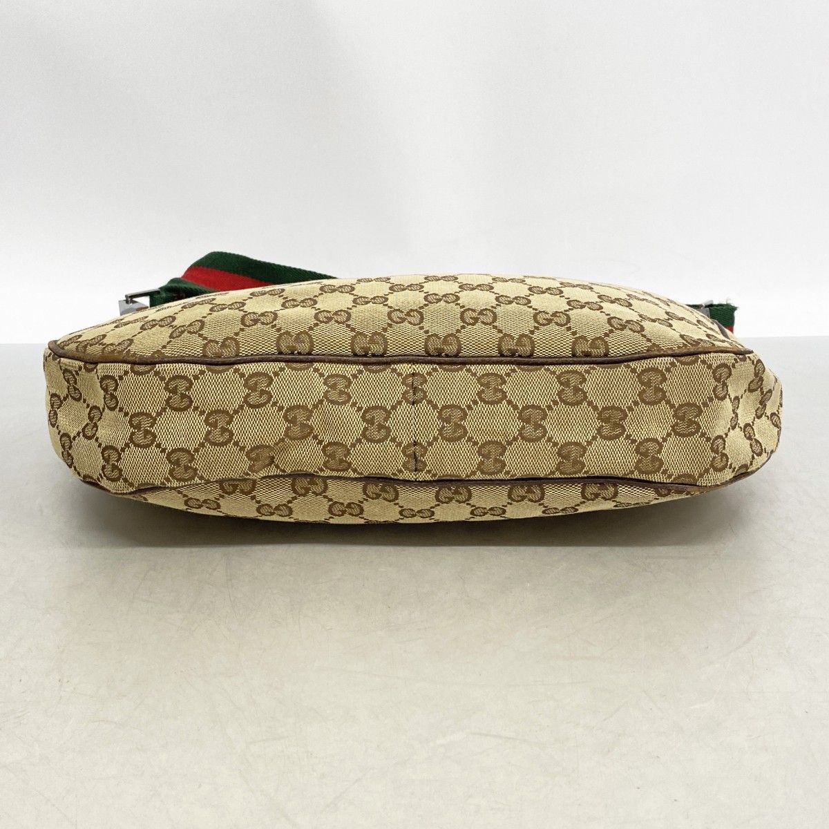 Gucci Shoulder Bag GG Canvas Sherry Line Brown Silver — view 3